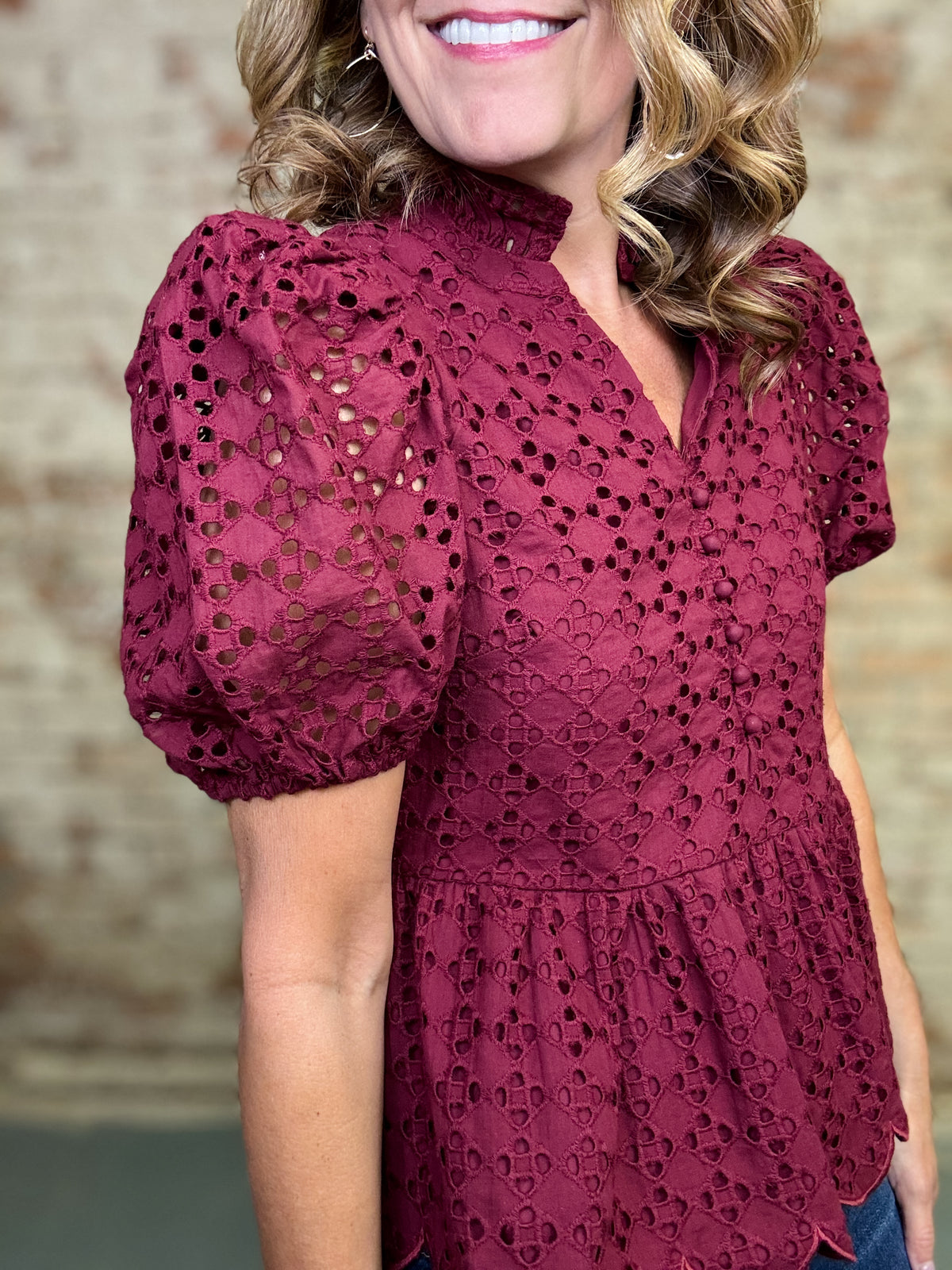 Elva Eyelet Top