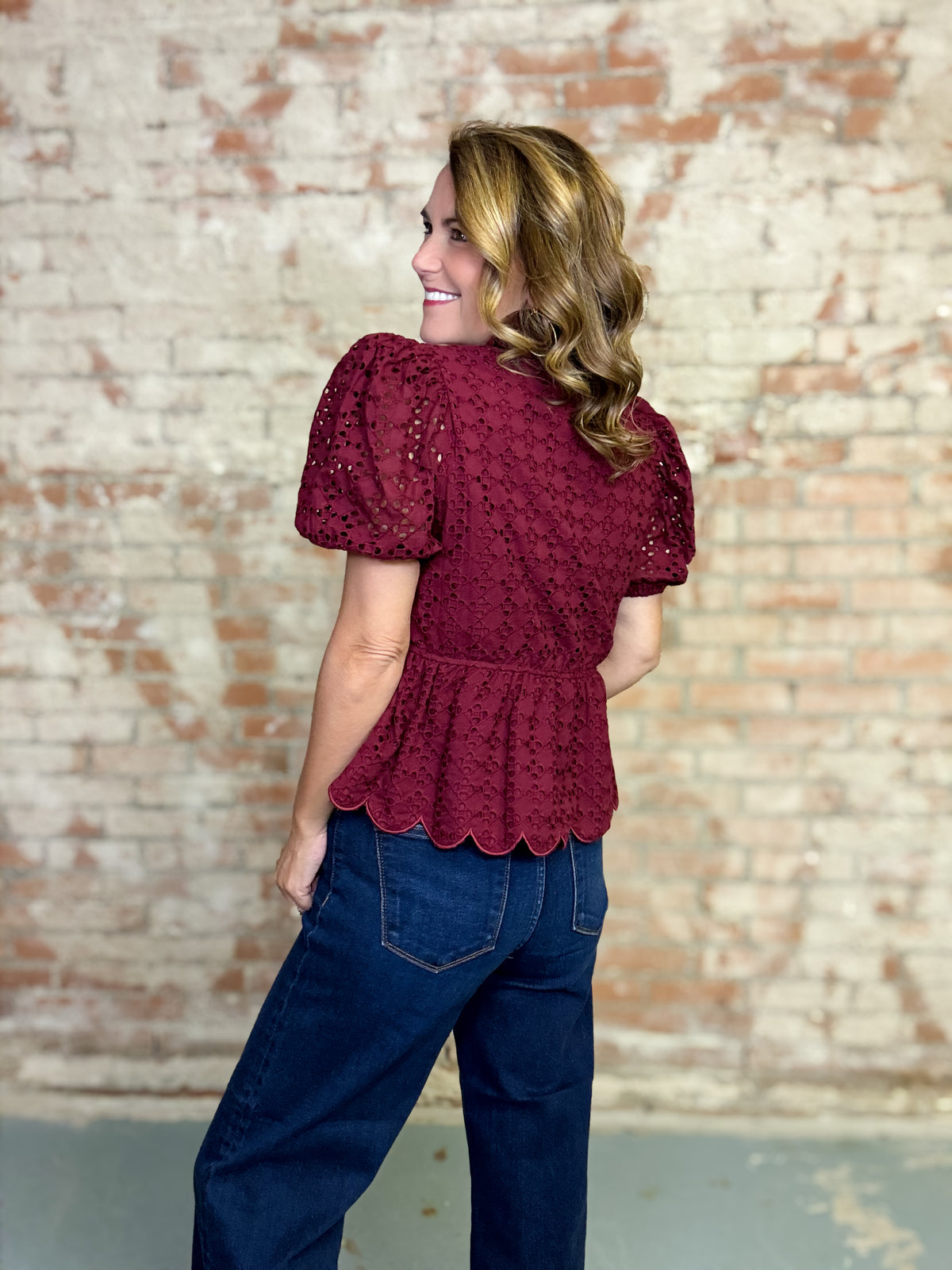 Elva Eyelet Top