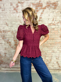 Elva Eyelet Top