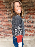 THML Chenille Mixed Media Top