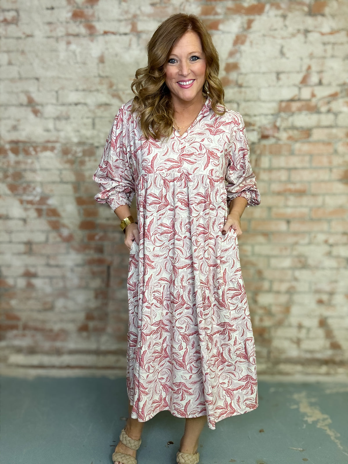 Wright Botanical Midi Dress