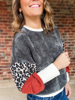 THML Chenille Mixed Media Top