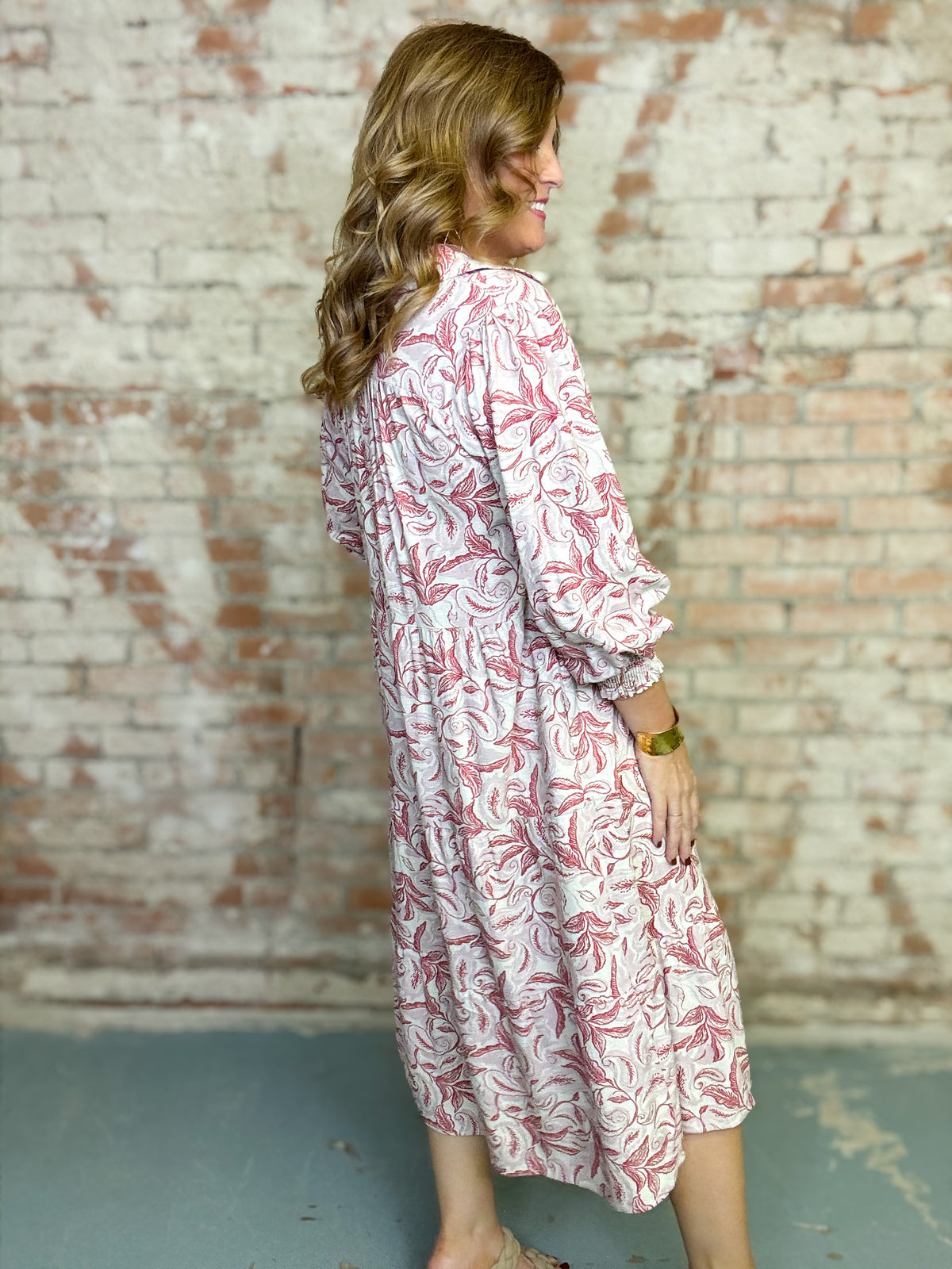 Wright Botanical Midi Dress