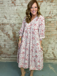 Wright Botanical Midi Dress