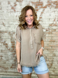 Monica Raw Edge Top
