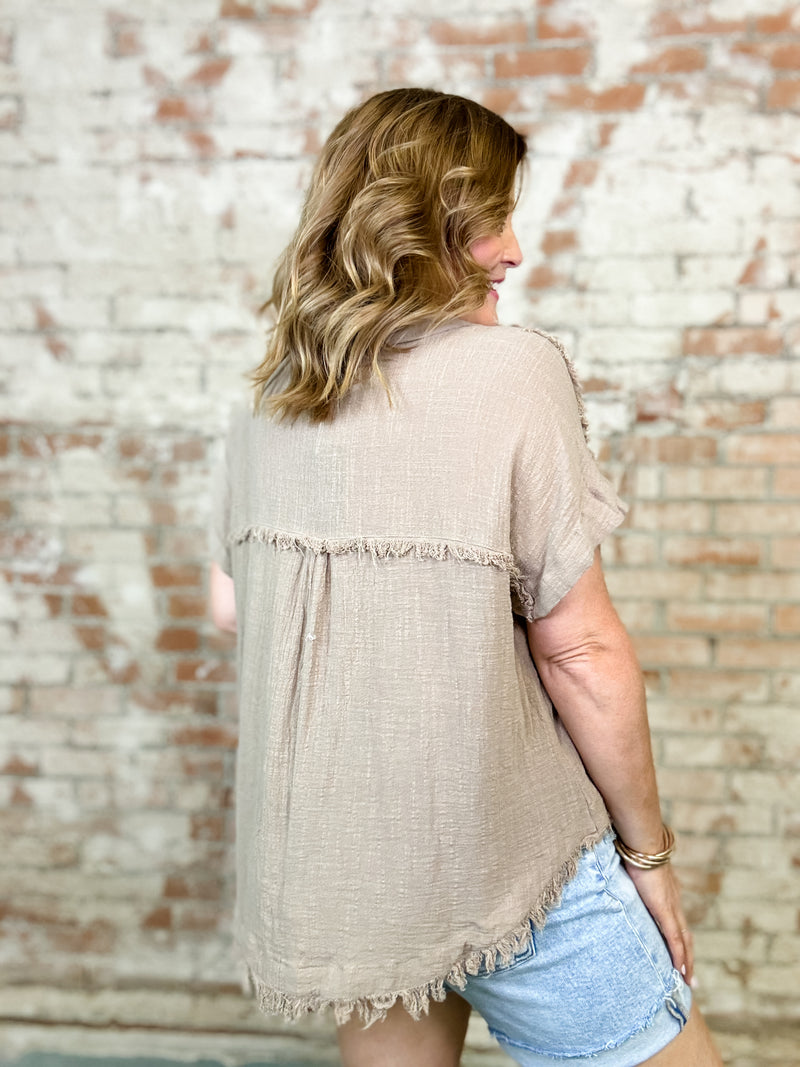 Monica Raw Edge Top