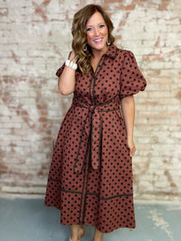 Breana Polka Dot Midi Dress