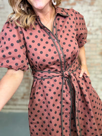 Breana Polka Dot Midi Dress