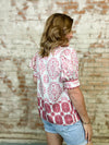 Dawn Trimmed Print Top