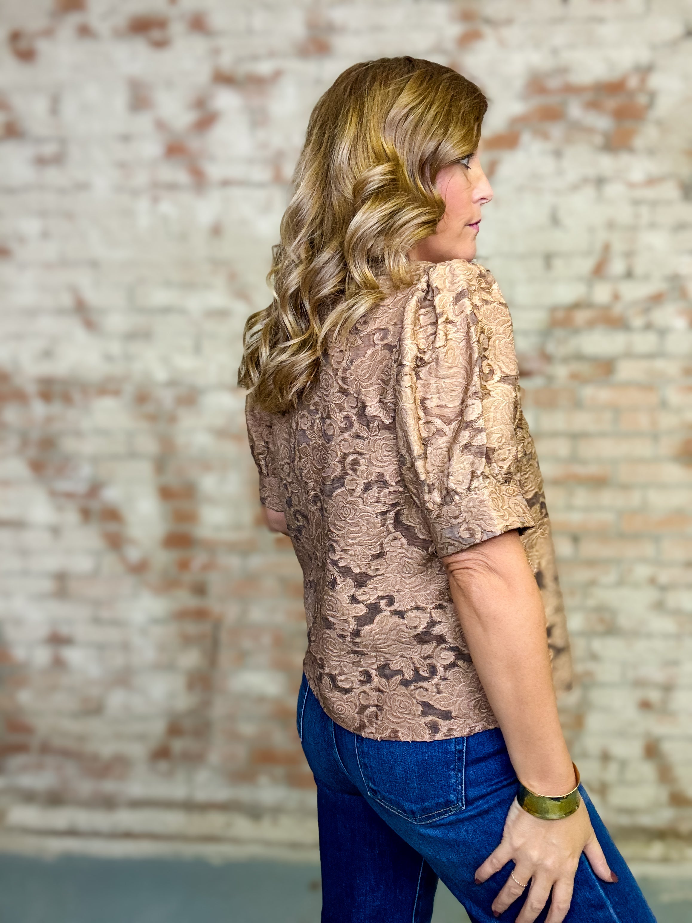 Brennan Ruffled Neck Top