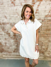 Aubrey Scallop Hem Shirt Dress