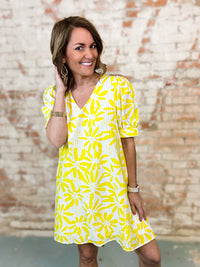 Harris Floral Textured Dress
