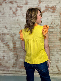 Aalyiah Ruffled Sleeve Top