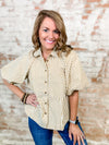 Cristyl Stripe Button Up Top