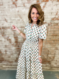 Allyson Flower Print Tiered Dress
