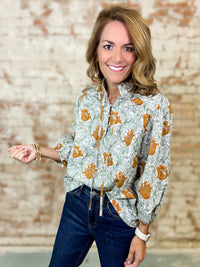 Calyse Abstract Print Top