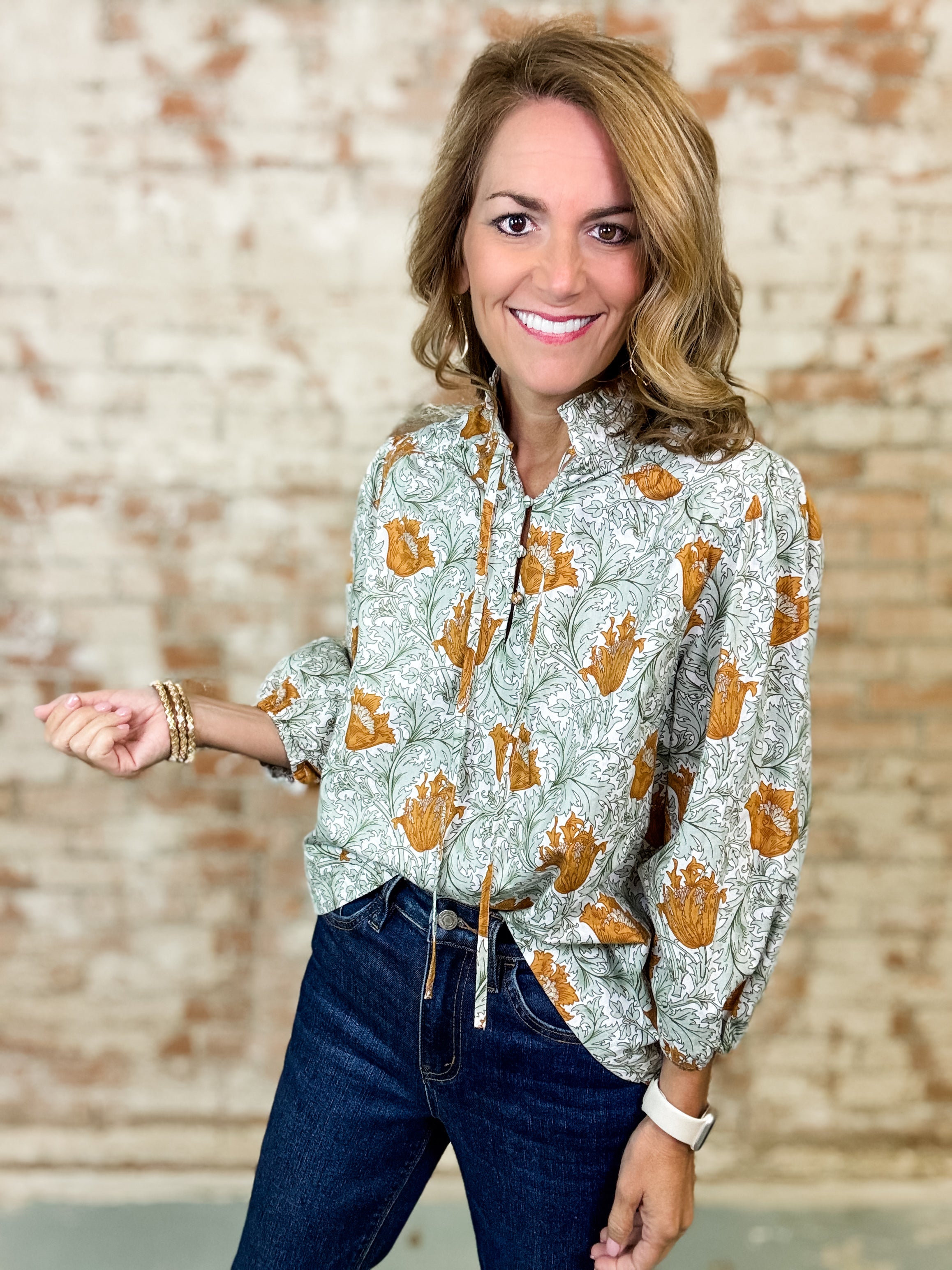 Calyse Abstract Print Top