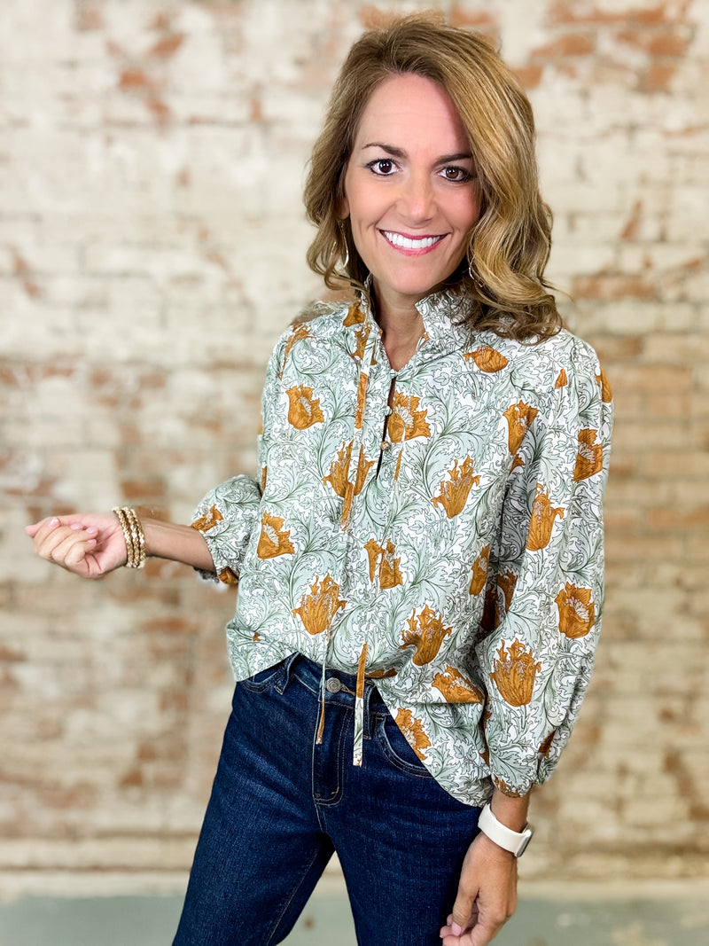 Calyse Abstract Print Top
