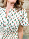 Allyson Flower Print Tiered Dress