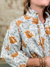 Calyse Abstract Print Top