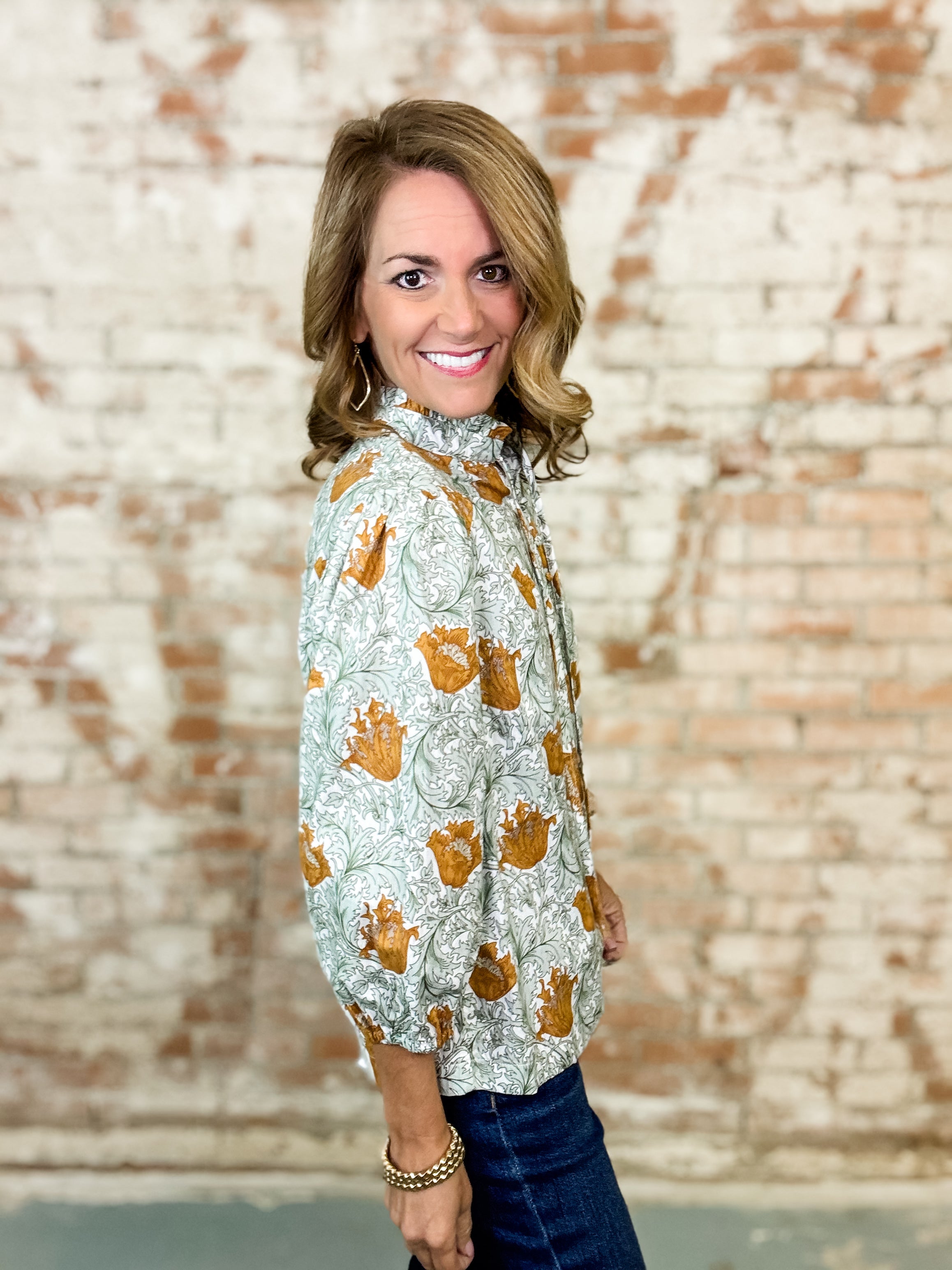 Calyse Abstract Print Top