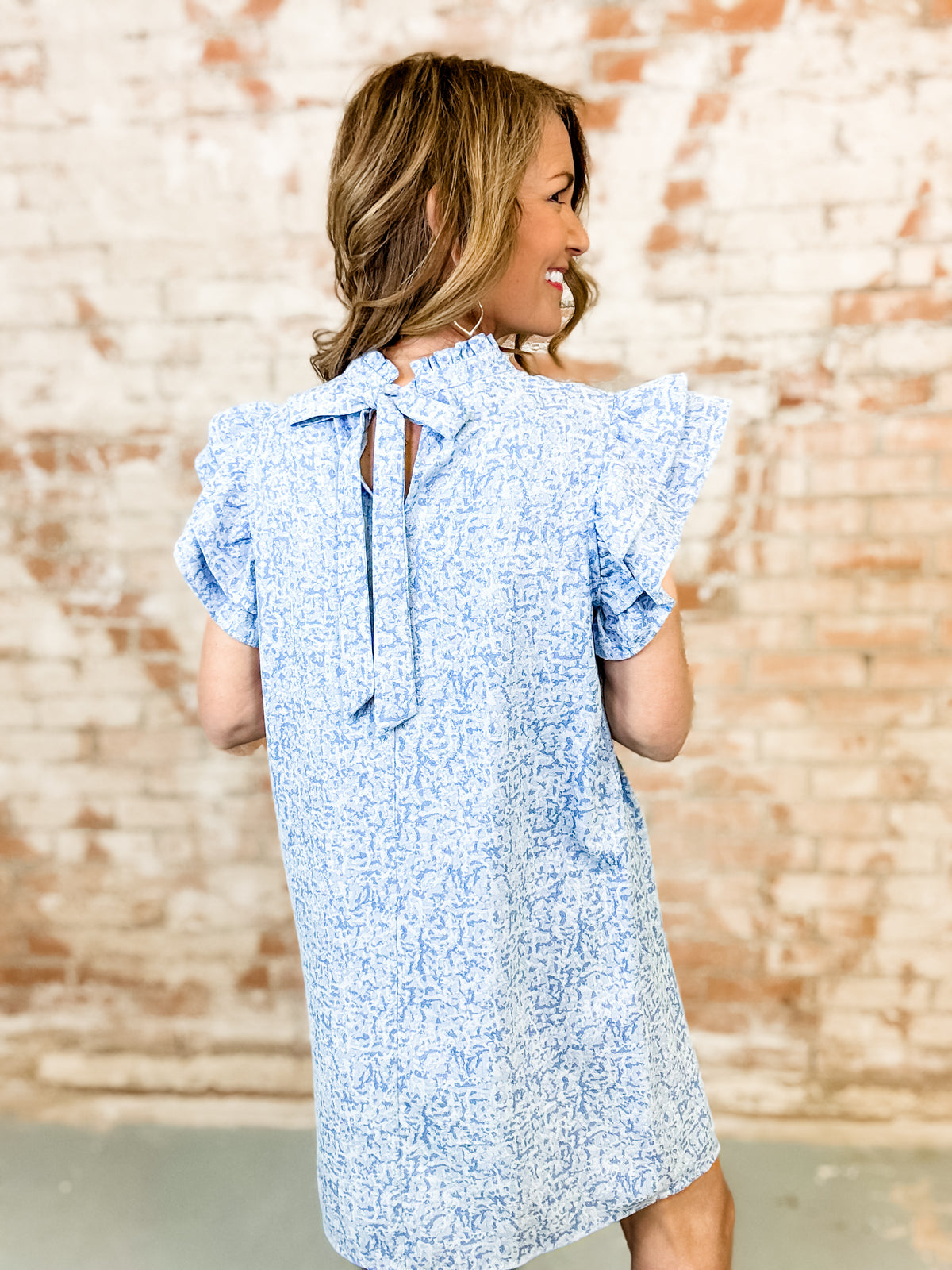 Cooper Pintuck Tie Back Dress