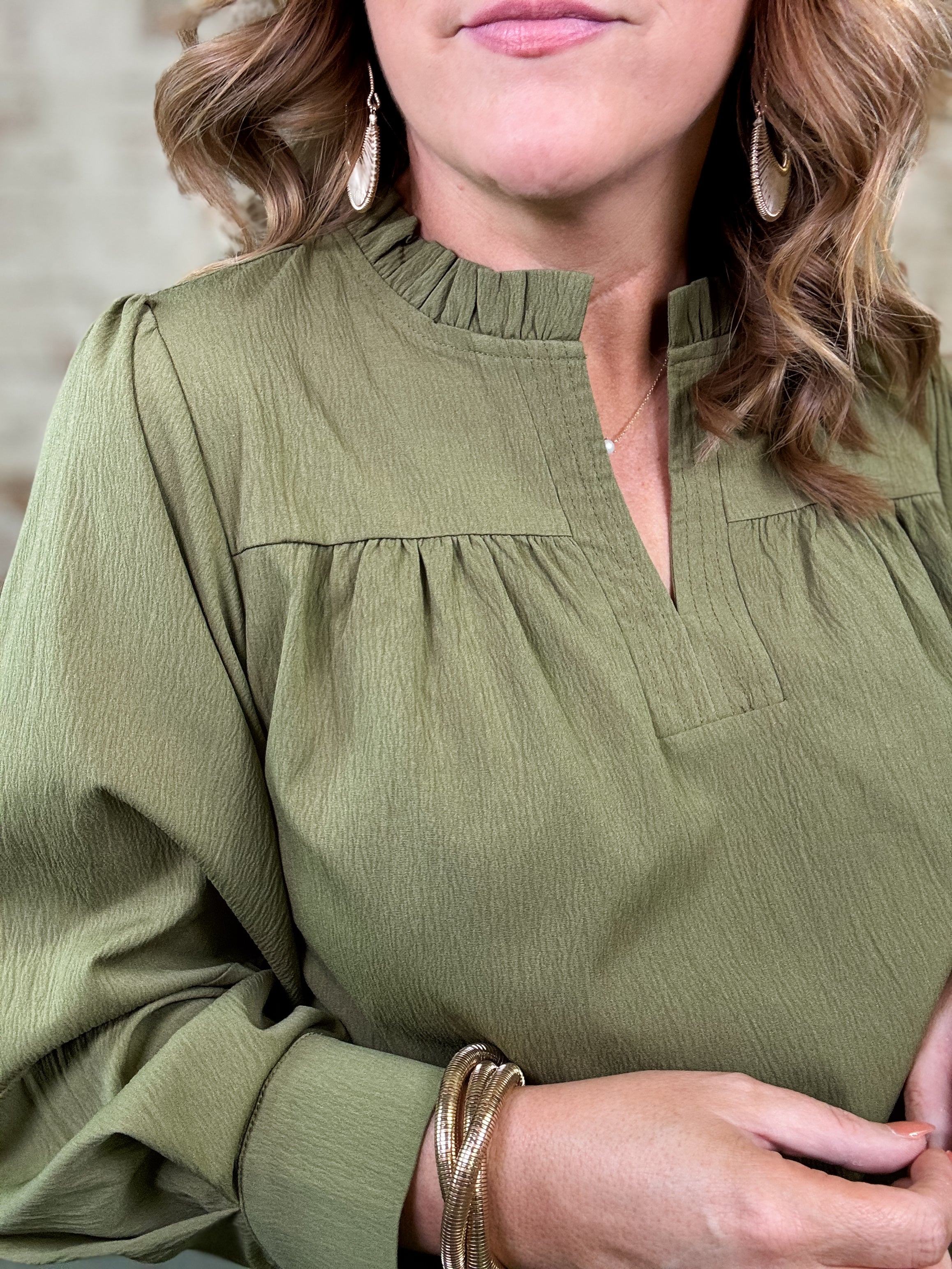 Talli Crinkled Fabric Top