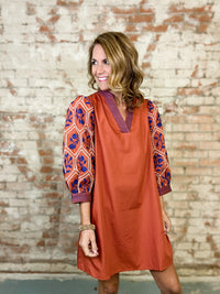 Anelle Embroidered Dress