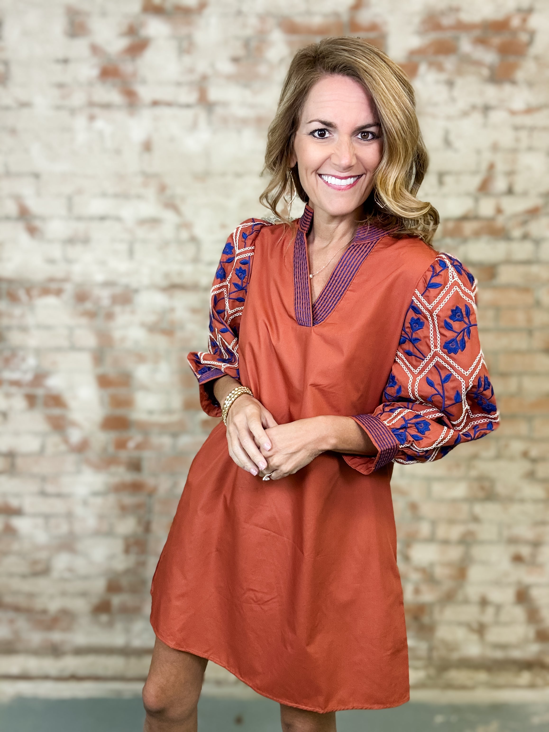 Anelle Embroidered Dress