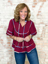 Cynthiana Colorblock Trim Top