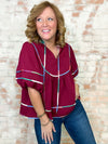 Cynthiana Colorblock Trim Top