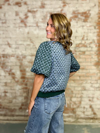 Helena Geometric Print Top