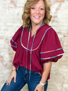 Cynthiana Colorblock Trim Top