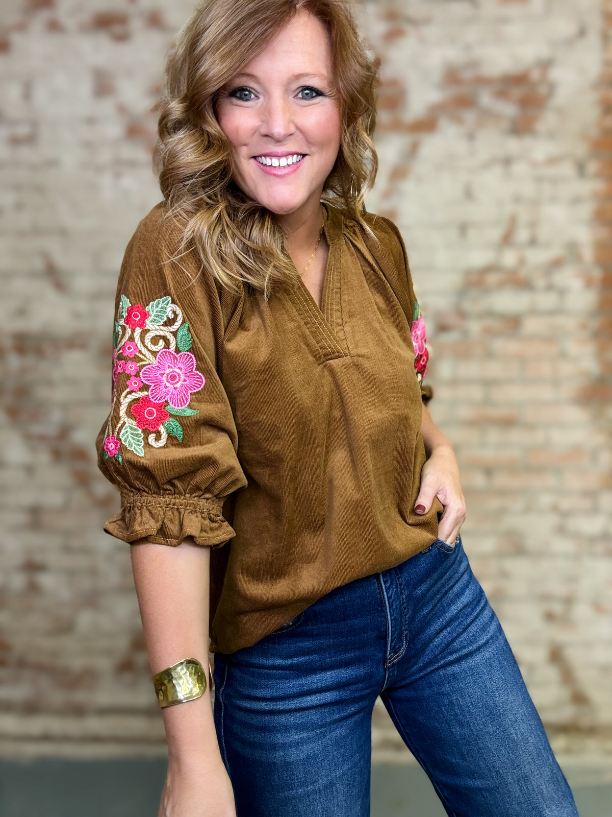 Sallie Corduroy Top