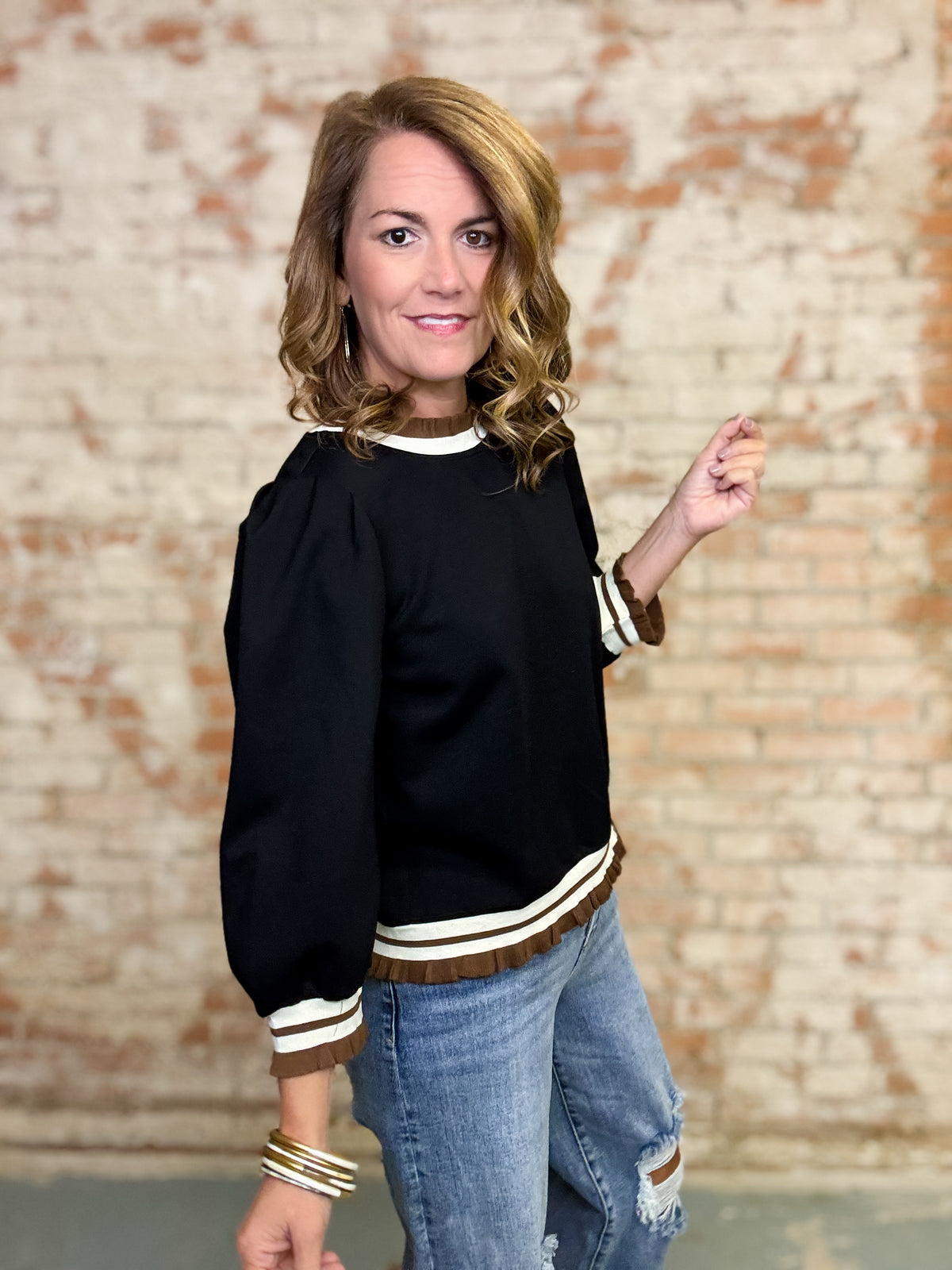 Alexia Ruffled Edge Top