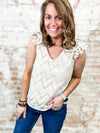 Aubry Eyelet Double Ruffle Top - FINAL SALE