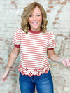 Kerrie Eyelet Stripe Top