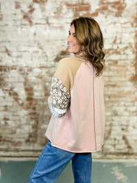 Sophia Patchwork Sleeve Top