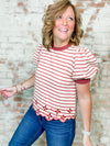 Kerrie Eyelet Stripe Top