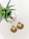 Jencie Leather + Gold Earrings