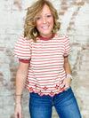 Kerrie Eyelet Stripe Top