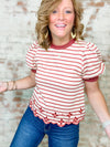 Kerrie Eyelet Stripe Top