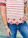 Kerrie Eyelet Stripe Top