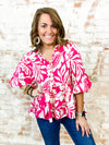 Mindi Pink Floral Print Top - FINAL SALE