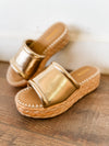 Monte Gold Raffia Wedge Sandals - FINAL SALE