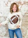 Long Sleeve Sequin Football Top