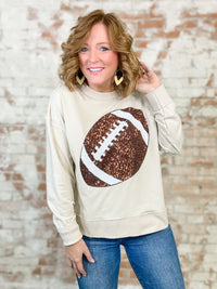 Long Sleeve Sequin Football Top