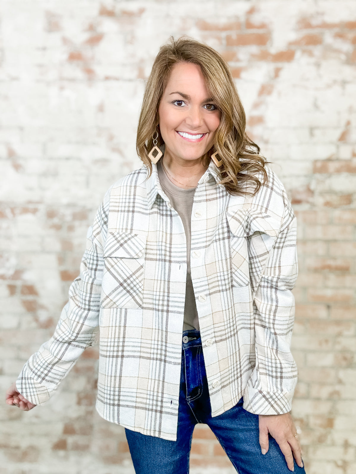 Ferris Plaid Shacket Top