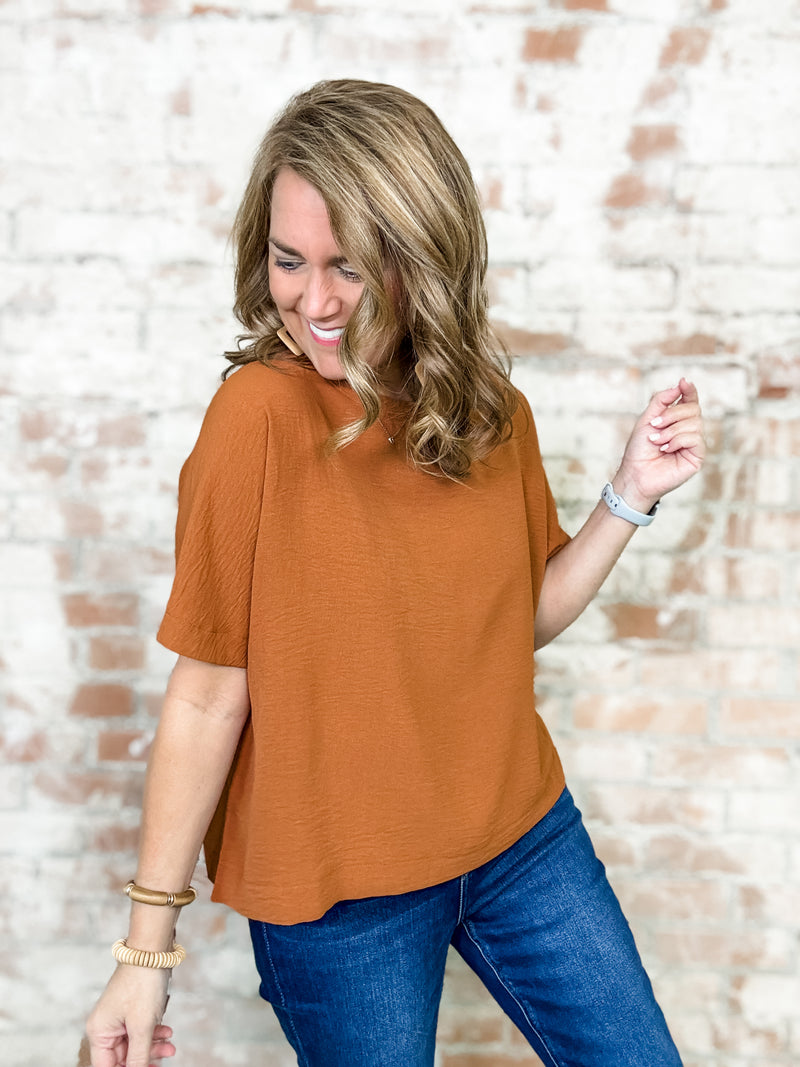 Ashtyn Solid Dolman Sleeve Top