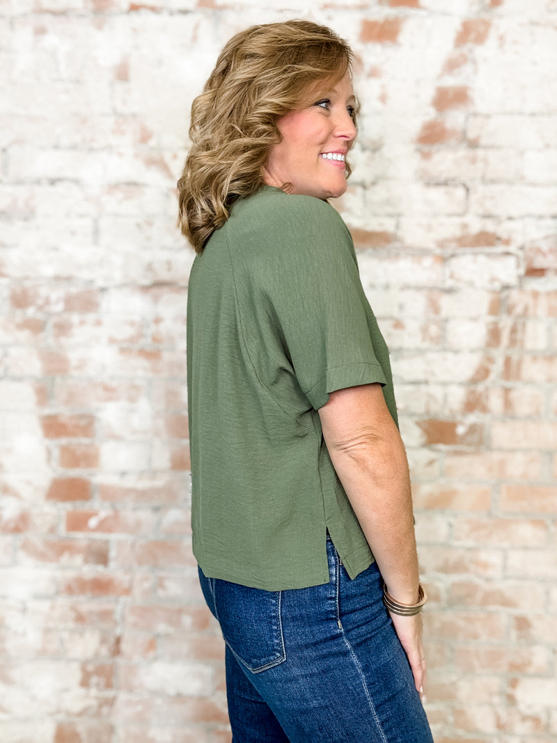 Ashtyn Solid Dolman Sleeve Top